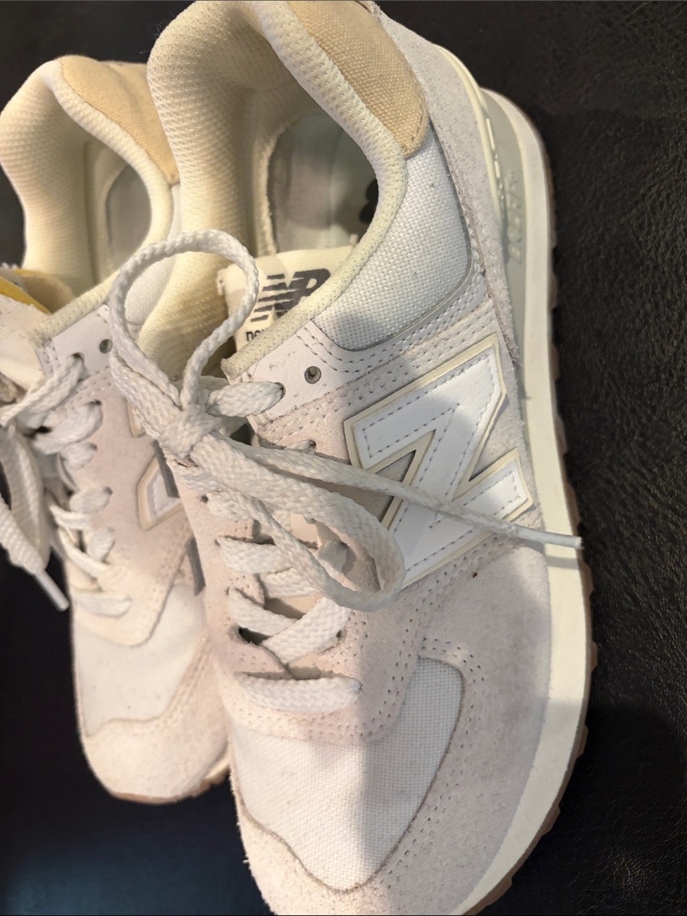 New Balance Off-White & Beige 574 Retro Runner Size 8 - Picture 4 of 8